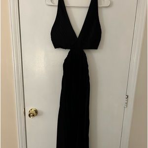 Abercrombie Black Satin Cutout Dress